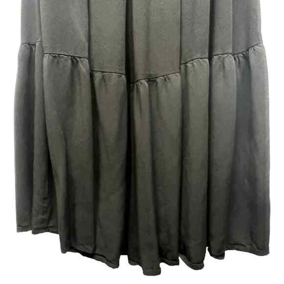 Merokeety Black Smocked Tiered Maxi Dress Womens Size Small PartyCasual Stretch - Picture 6 of 14